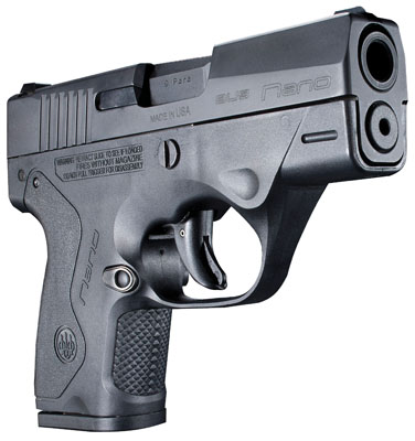 Beretta BU9 Nano 9mm 3.07" 6+1 Black Grip Black JMN9S15 
